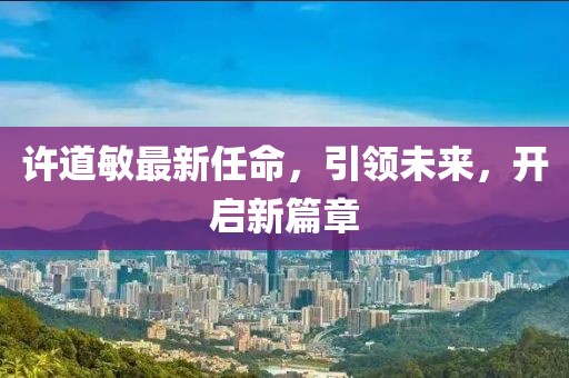 许道敏最新任命，引领未来，开启新篇章