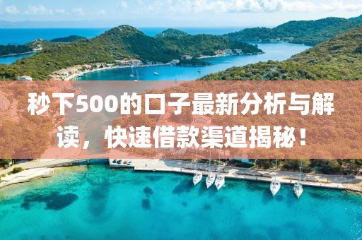 秒下500的口子最新分析与解读，快速借款渠道揭秘！