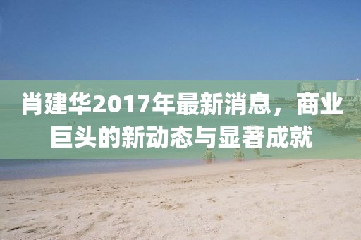 肖建华2017年最新消息，商业巨头的新动态与显著成就