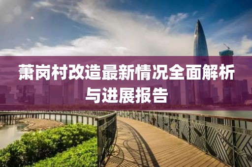 萧岗村改造最新情况全面解析与进展报告