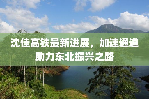 沈佳高铁最新进展，加速通道助力东北振兴之路