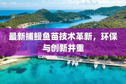 最新捕鳗鱼苗技术革新，环保与创新并重