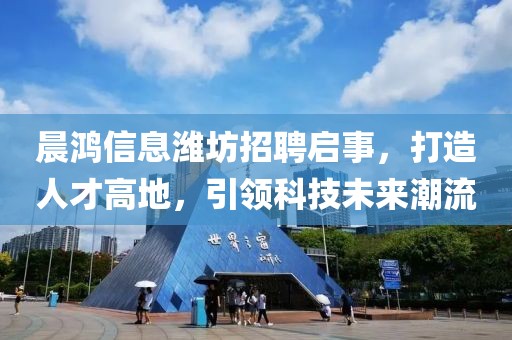 晨鸿信息潍坊招聘启事，打造人才高地，引领科技未来潮流