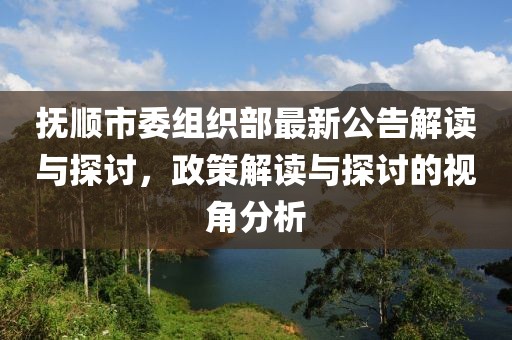 抚顺市委组织部最新公告解读与探讨，政策解读与探讨的视角分析