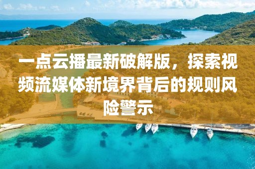 一点云播最新破解版，探索视频流媒体新境界背后的规则风险警示