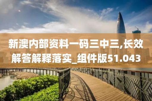 新澳内部资料一码三中三,长效解答解释落实_组件版51.043