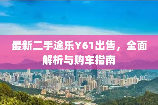 最新二手途乐Y61出售，全面解析与购车指南