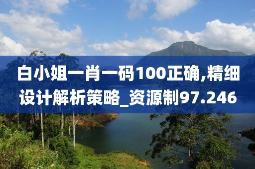 白小姐一肖一码100正确,精细设计解析策略_资源制97.246