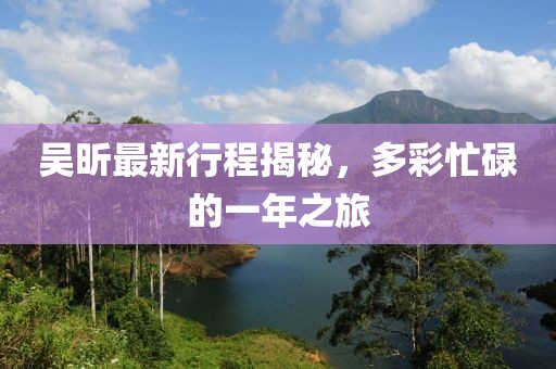 吴昕最新行程揭秘，多彩忙碌的一年之旅