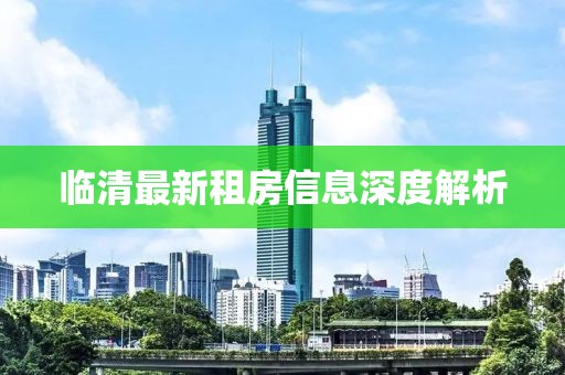 临清最新租房信息深度解析