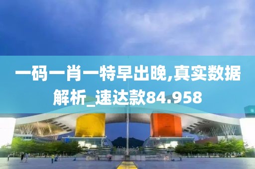 一码一肖一特早出晚,真实数据解析_速达款84.958