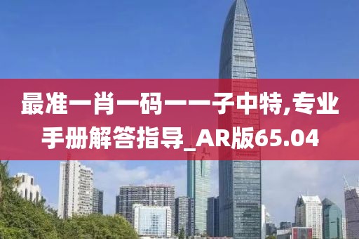 最准一肖一码一一子中特,专业手册解答指导_AR版65.04