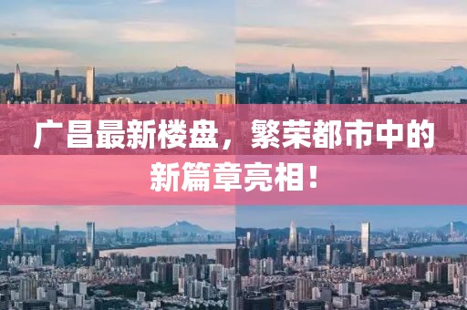 广昌最新楼盘，繁荣都市中的新篇章亮相！