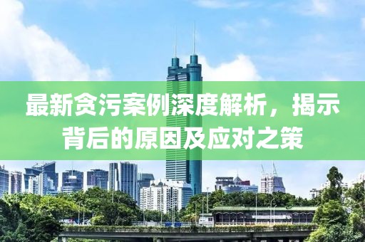 最新贪污案例深度解析，揭示背后的原因及应对之策