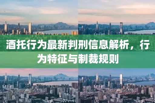 酒托行为最新判刑信息解析，行为特征与制裁规则