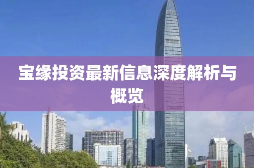 宝缘投资最新信息深度解析与概览