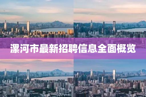 漯河市最新招聘信息全面概览