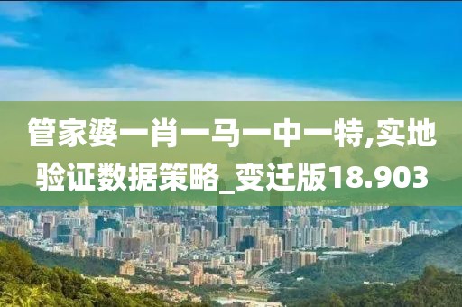 管家婆一肖一马一中一特,实地验证数据策略_变迁版18.903