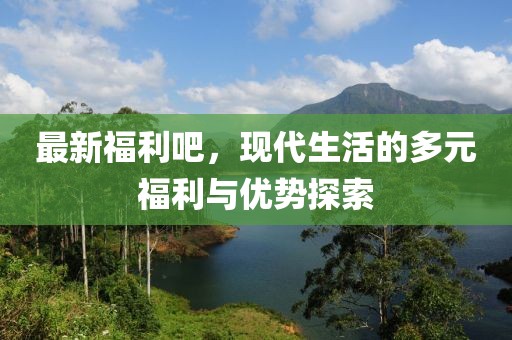 最新福利吧，现代生活的多元福利与优势探索