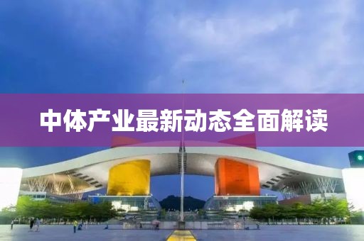 中体产业最新动态全面解读