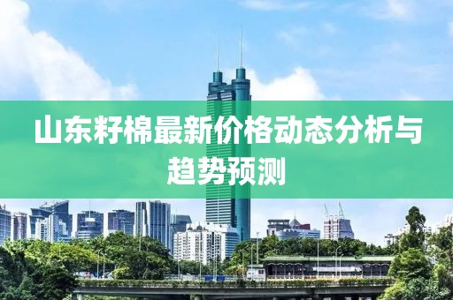 山东籽棉最新价格动态分析与趋势预测