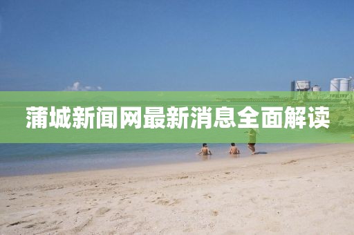蒲城新闻网最新消息全面解读