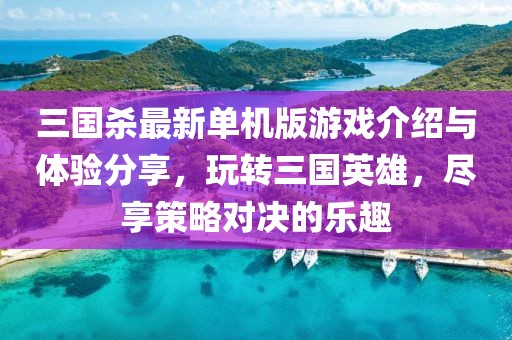 三国杀最新单机版游戏介绍与体验分享，玩转三国英雄，尽享策略对决的乐趣