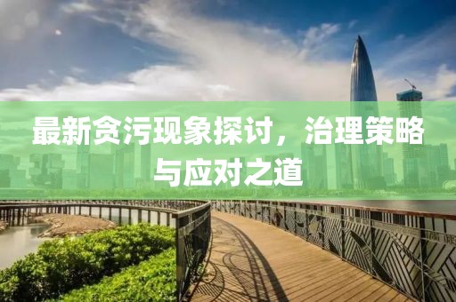最新贪污现象探讨，治理策略与应对之道