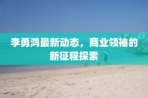 李勇鸿最新动态，商业领袖的新征程探索
