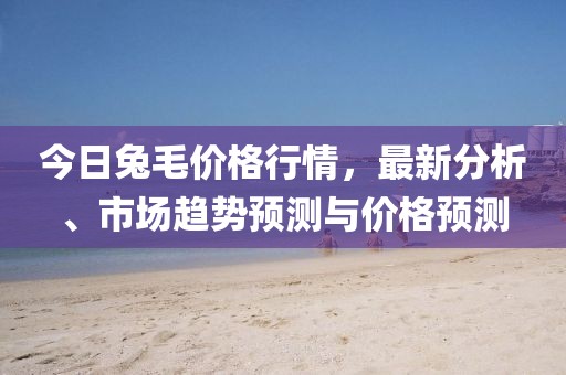 今日兔毛价格行情，最新分析、市场趋势预测与价格预测
