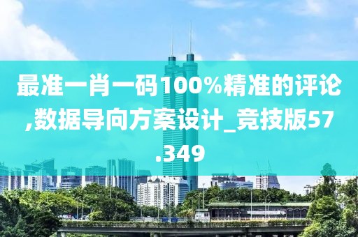 最准一肖一码100%精准的评论,数据导向方案设计_竞技版57.349