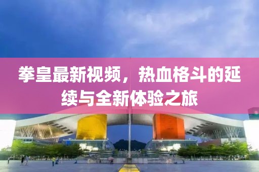 拳皇最新视频，热血格斗的延续与全新体验之旅