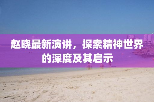 赵晓最新演讲，探索精神世界的深度及其启示