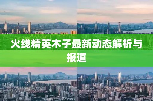 火线精英木子最新动态解析与报道