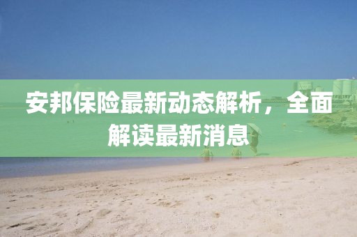安邦保险最新动态解析，全面解读最新消息