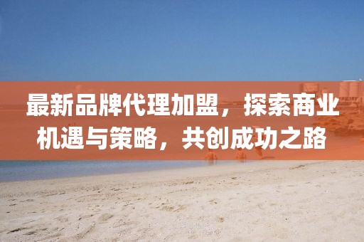 最新品牌代理加盟，探索商业机遇与策略，共创成功之路