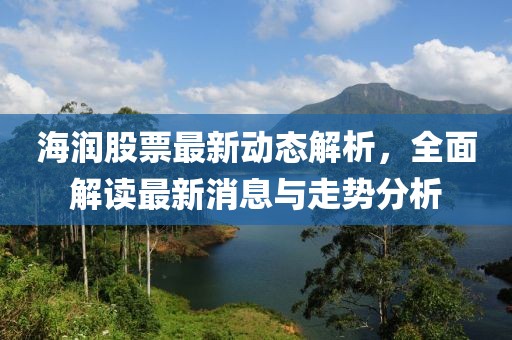 海润股票最新动态解析，全面解读最新消息与走势分析