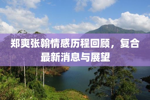 郑爽张翰情感历程回顾，复合最新消息与展望
