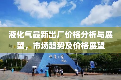 液化气最新出厂价格分析与展望，市场趋势及价格展望