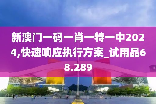 新澳门一码一肖一特一中2024,快速响应执行方案_试用品68.289