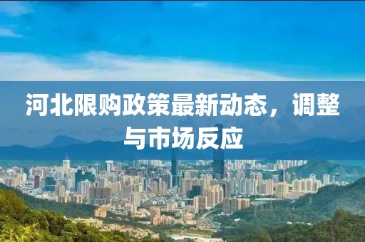 河北限购政策最新动态，调整与市场反应