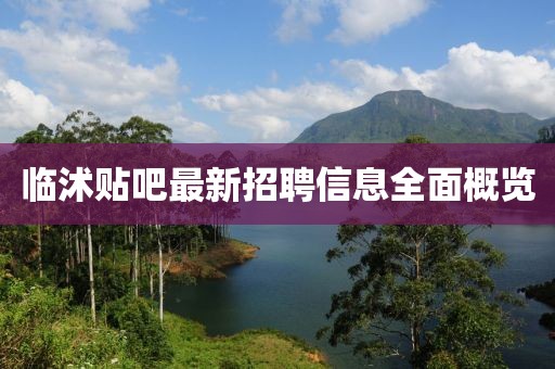 临沭贴吧最新招聘信息全面概览