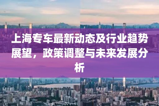 上海专车最新动态及行业趋势展望，政策调整与未来发展分析