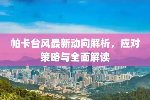 帕卡台风最新动向解析，应对策略与全面解读