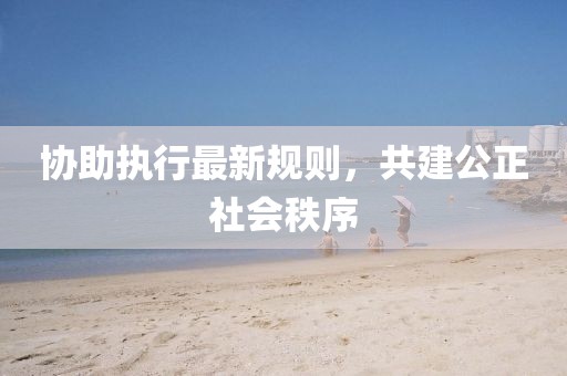 协助执行最新规则，共建公正社会秩序