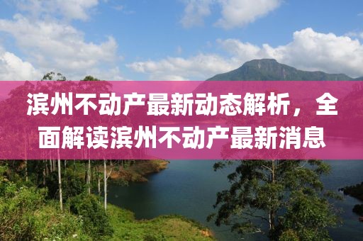 滨州不动产最新动态解析，全面解读滨州不动产最新消息