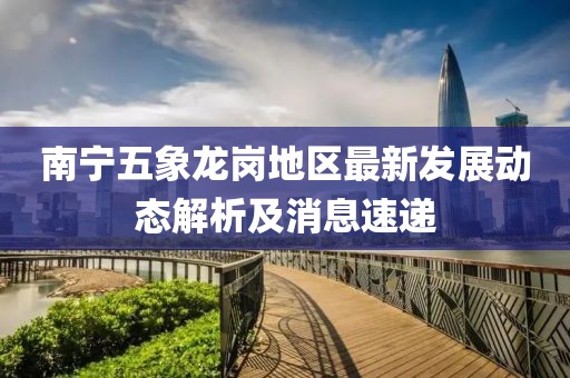 南宁五象龙岗地区最新发展动态解析及消息速递