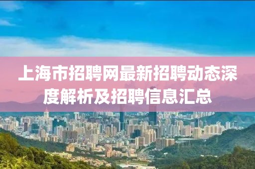 上海市招聘网最新招聘动态深度解析及招聘信息汇总