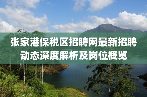张家港保税区招聘网最新招聘动态深度解析及岗位概览