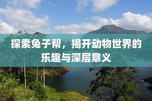 探索兔子帮，揭开动物世界的乐趣与深层意义